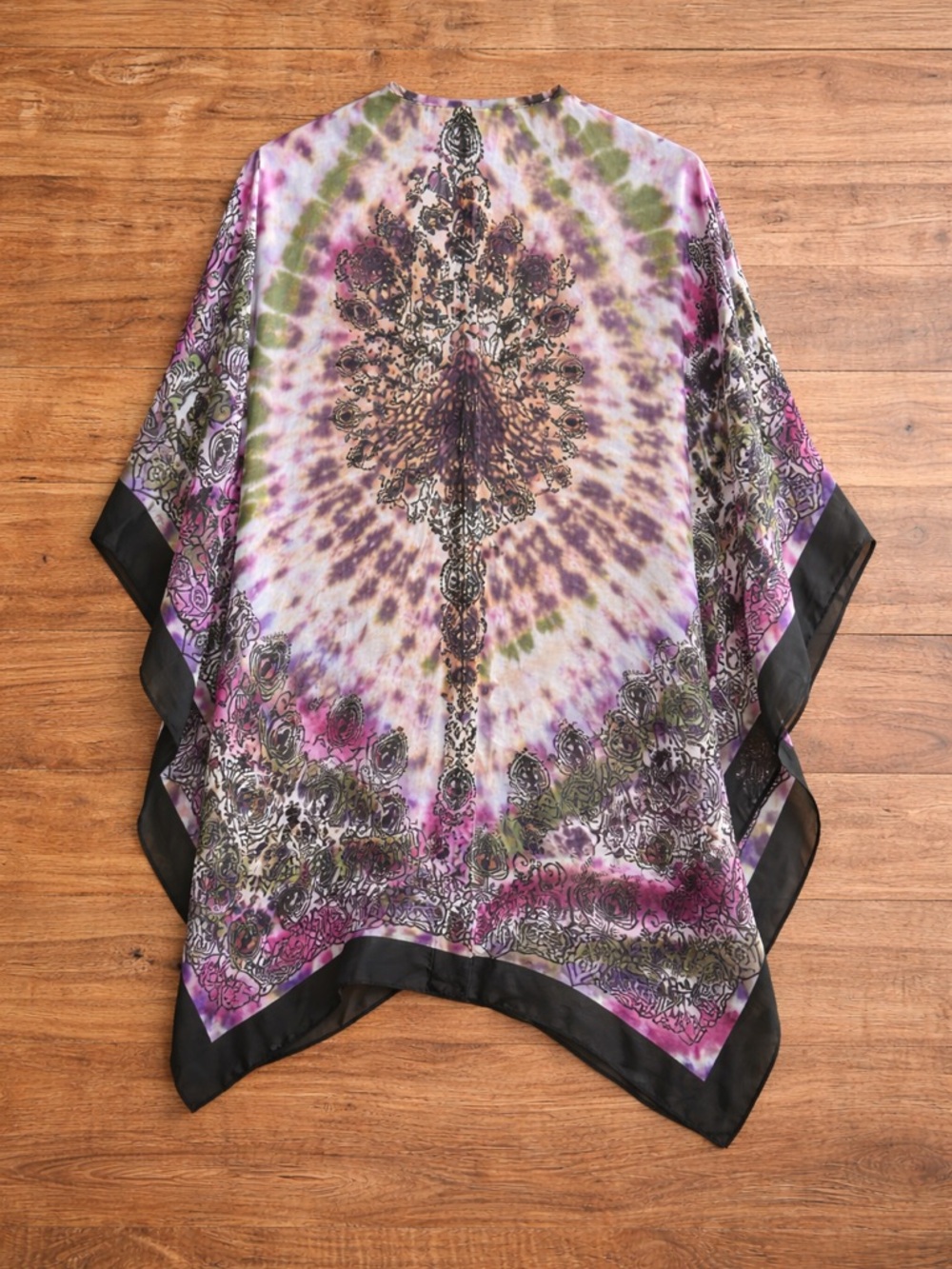 NWT Boutique Boho Tie-Dye Kimono OS - Picture 4 of 7